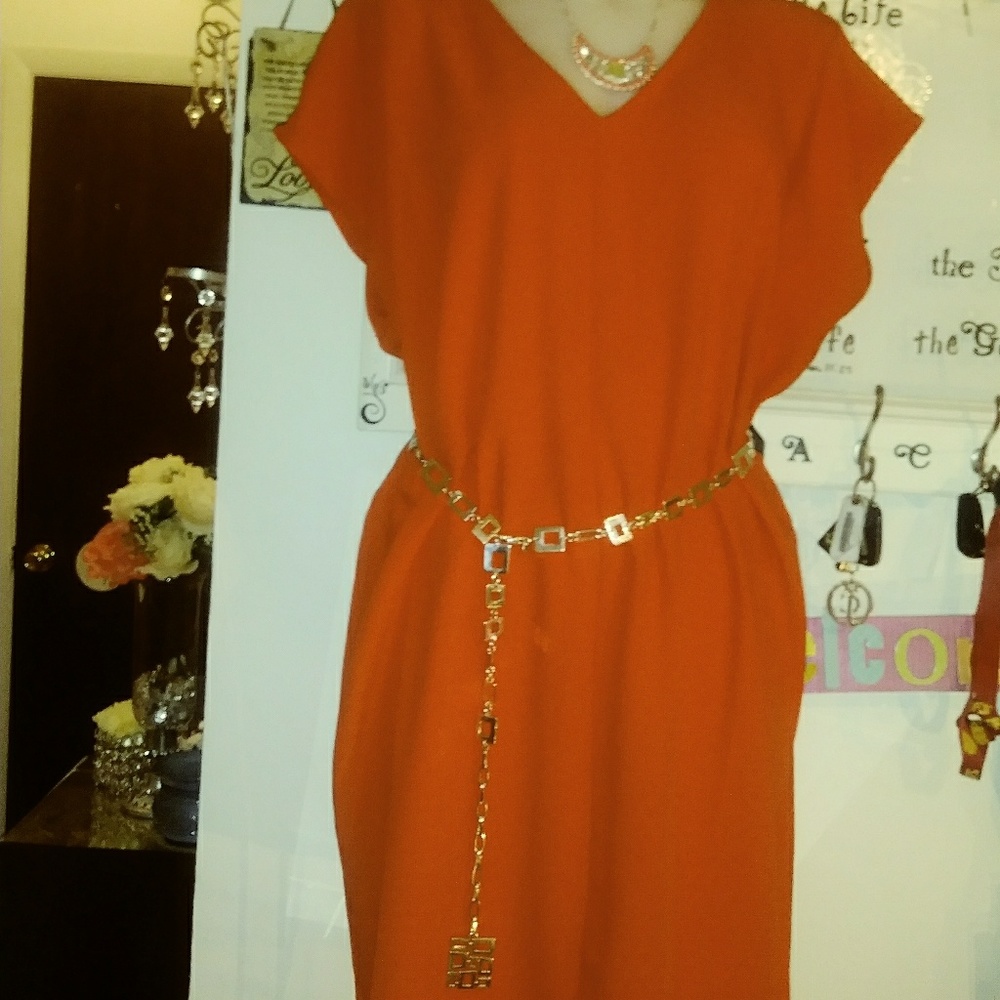 OLD NAVY TUNIC DRESS ;CORAL COLOR,LARGE SZ